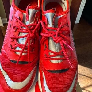 Puma RS-0 Shoes Mens Size 13 Red Black White Running System EUC